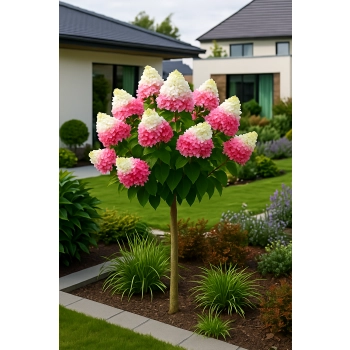 HORTENSJA NA PNIU różowo-kremowa NA WIELOPNIU - sadzonki 130 / 160 cm