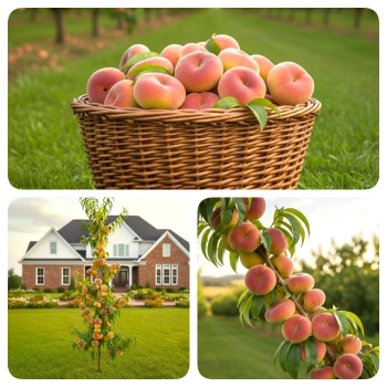 BRZOSKWINIA UFO SAT kolumnowa - sadzonki 90 / 120 cm