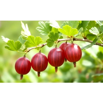 AGREST krzak duży czerwony obficie owocuje - sadzonki 30 / 40 cm