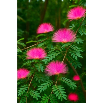 Kalliandria "Dixie Pink" puszyste różowe kwiaty - sadzonki 30 / 50 cm